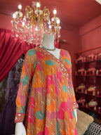 Blush Bloom Draped Kurta Set