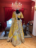 Yellow Mint Pastel Garden Lehenga