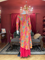 Blush Bloom Draped Kurta Set