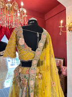 Yellow Mint Pastel Garden Lehenga