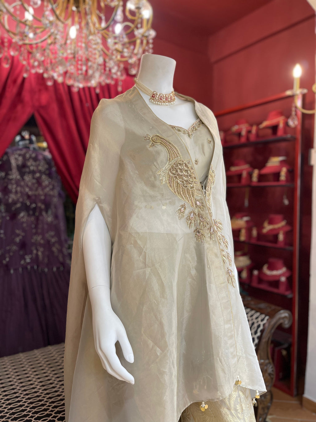 Ivory Plazzo Shrug 3-piece Set