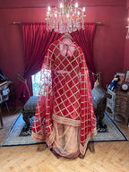 Red-Gold Resham Worked Lehenga