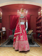 Scarlet Red Bird Bridal Set