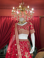 Scarlet Red Bird Bridal Set