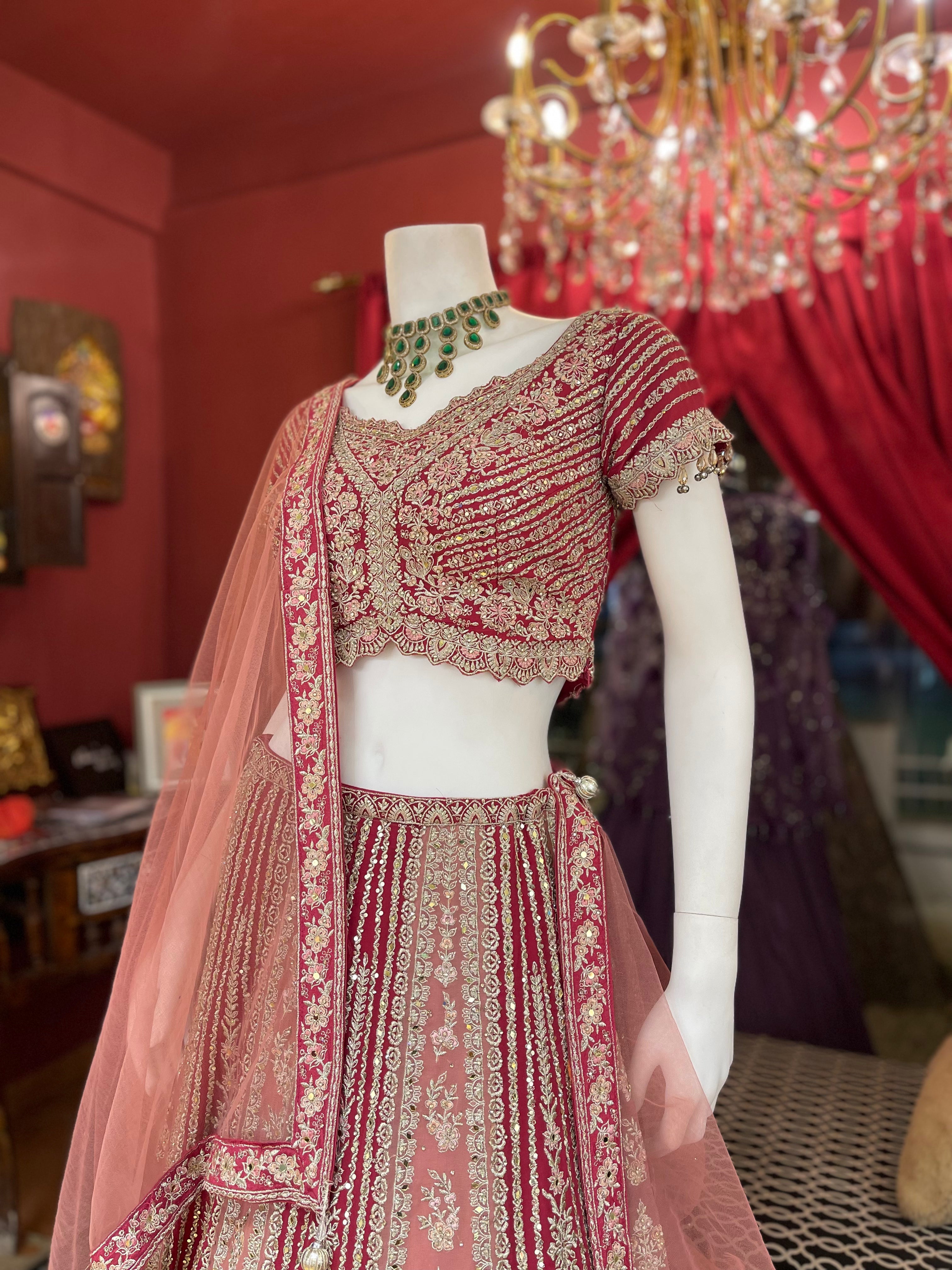 Rose Royale Kali Lehenga Set