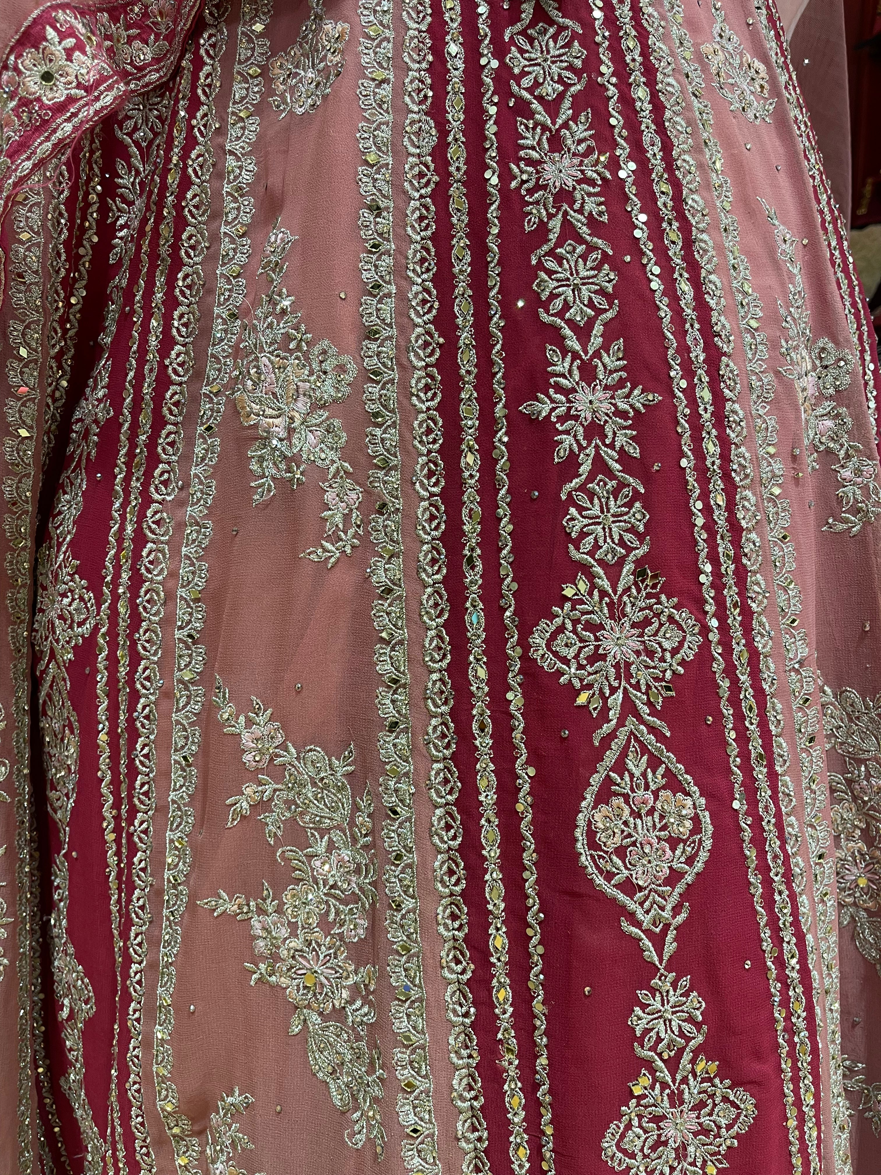 Rose Royale Kali Lehenga Set