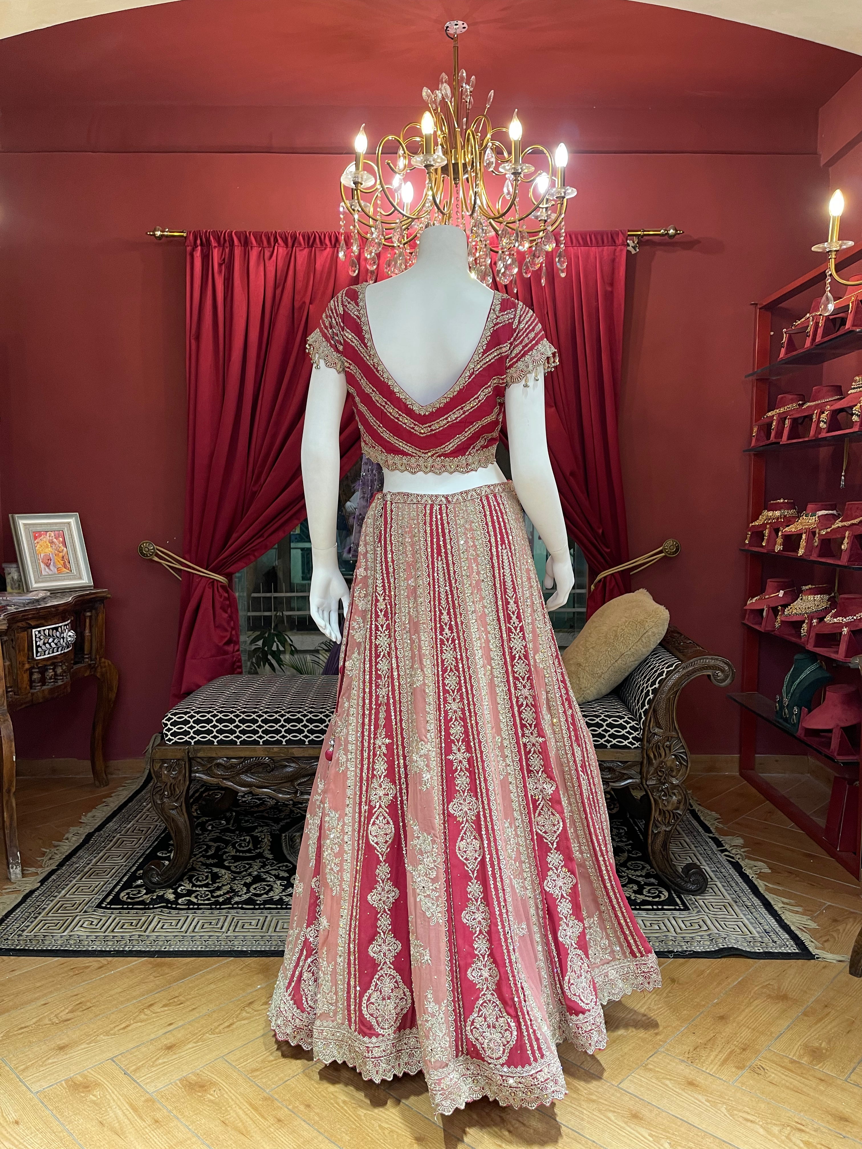 Rose Royale Kali Lehenga Set