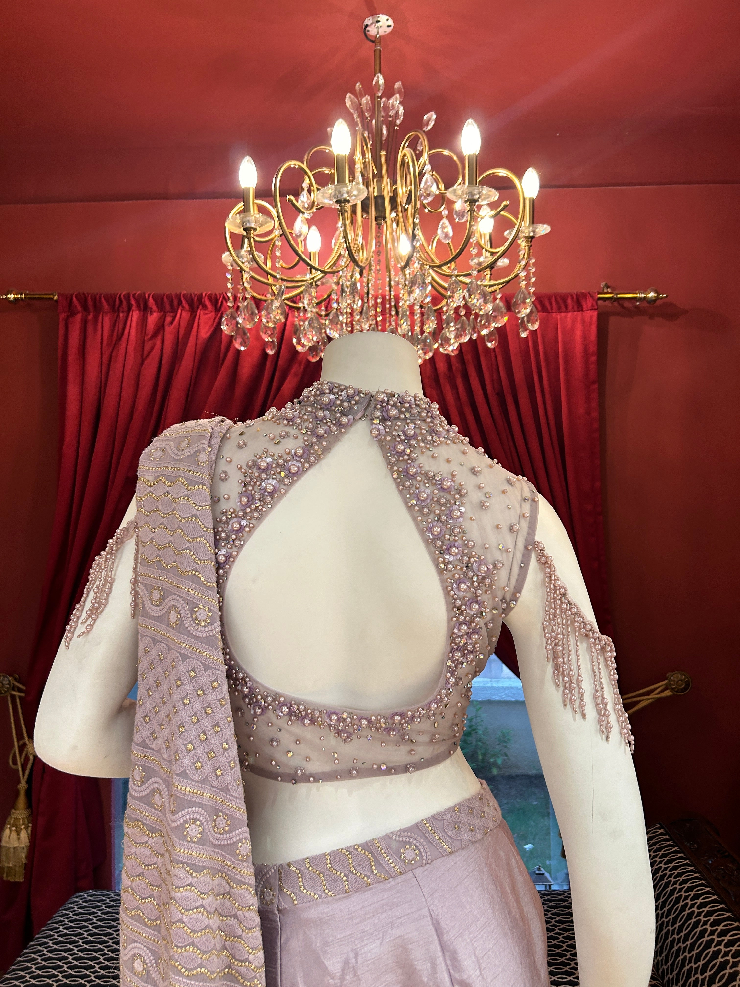 Pearl Symphony Lavender Draping Saree