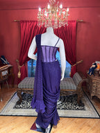 Purple Corset Saree