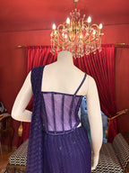 Purple Corset Saree