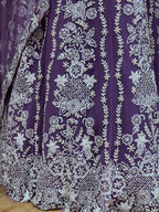 Lilac Pearl Gown Lehenga Set
