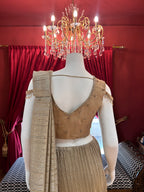 Golden Pleated Saree