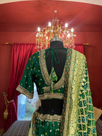 Green Bandhani Lahenga