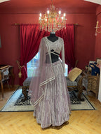 lilac full sleeves lahenga