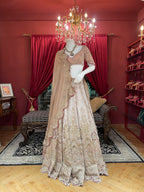 Bronze Pink Bridal Lehenga