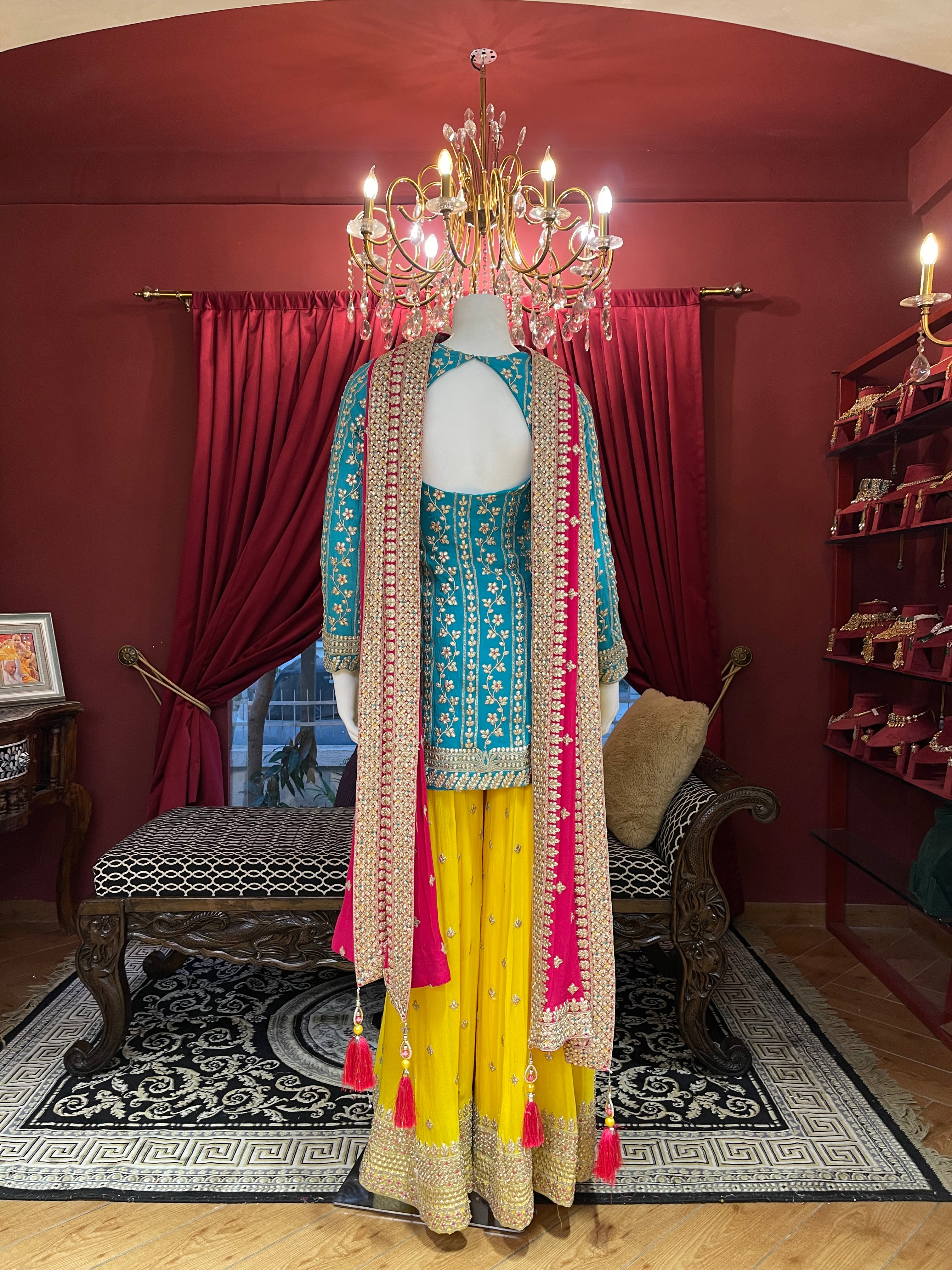 Sunset Gota Patti 3-piece Suit X Orepiya