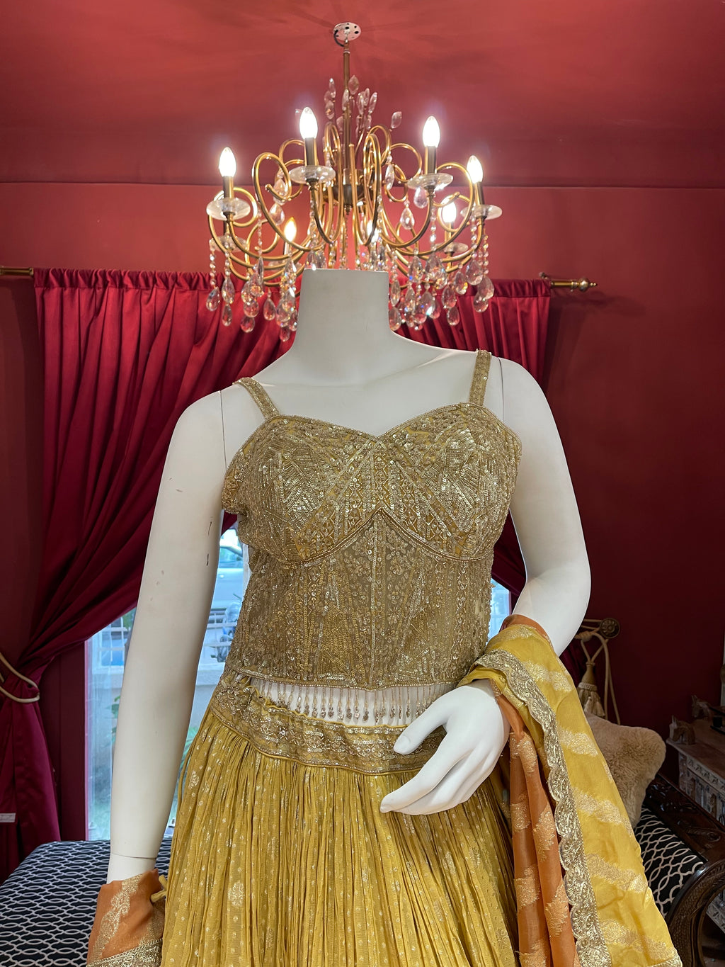 Haldi Ombre Lehenga Set