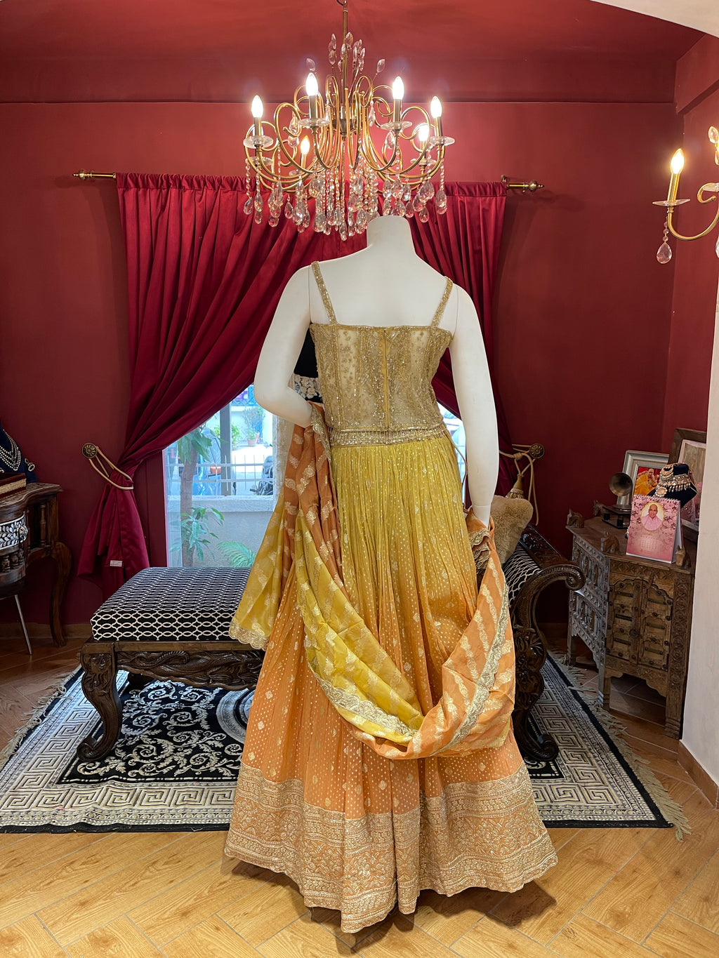 Haldi Ombre Lehenga Set