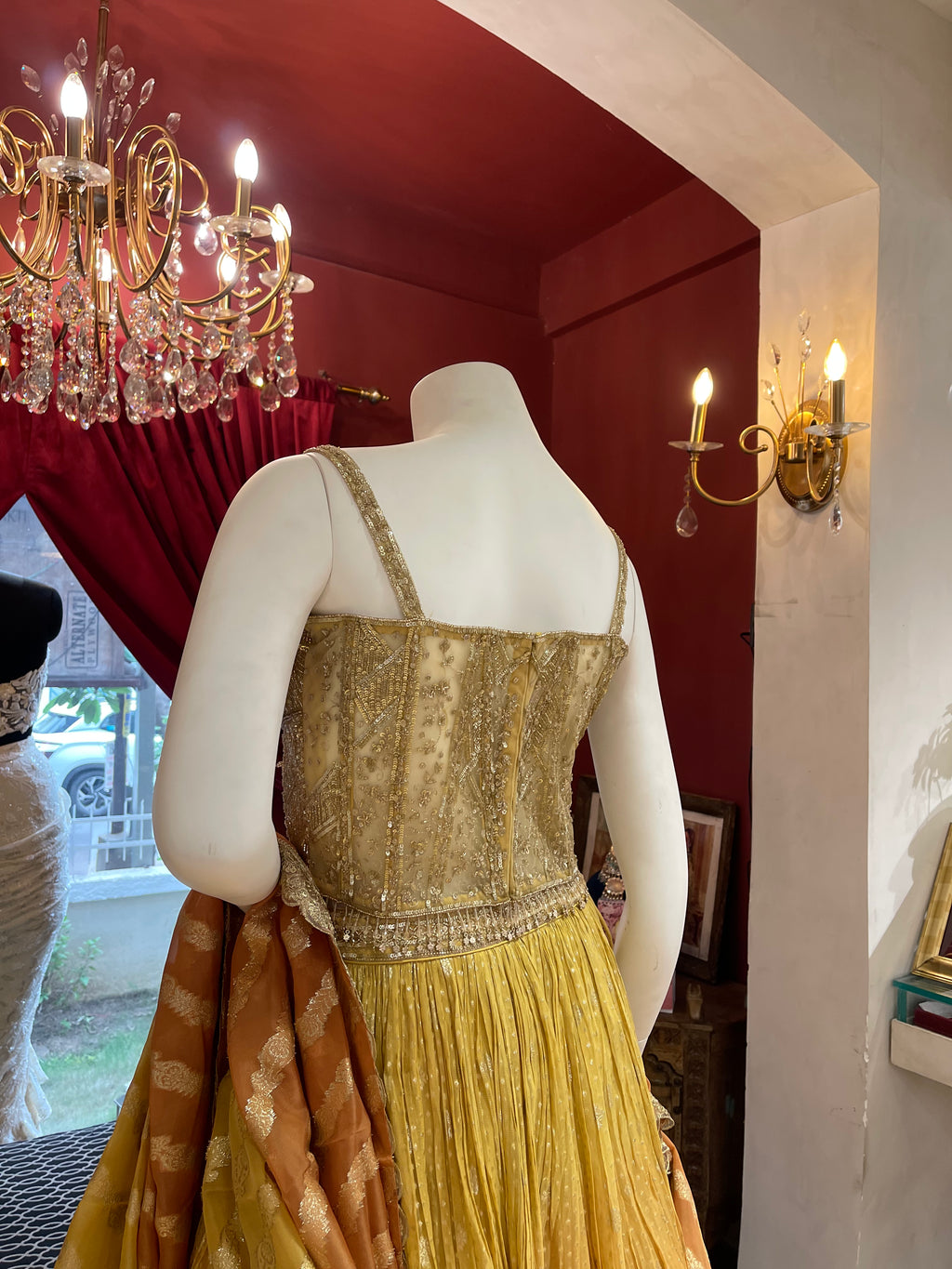 Haldi Ombre Lehenga Set
