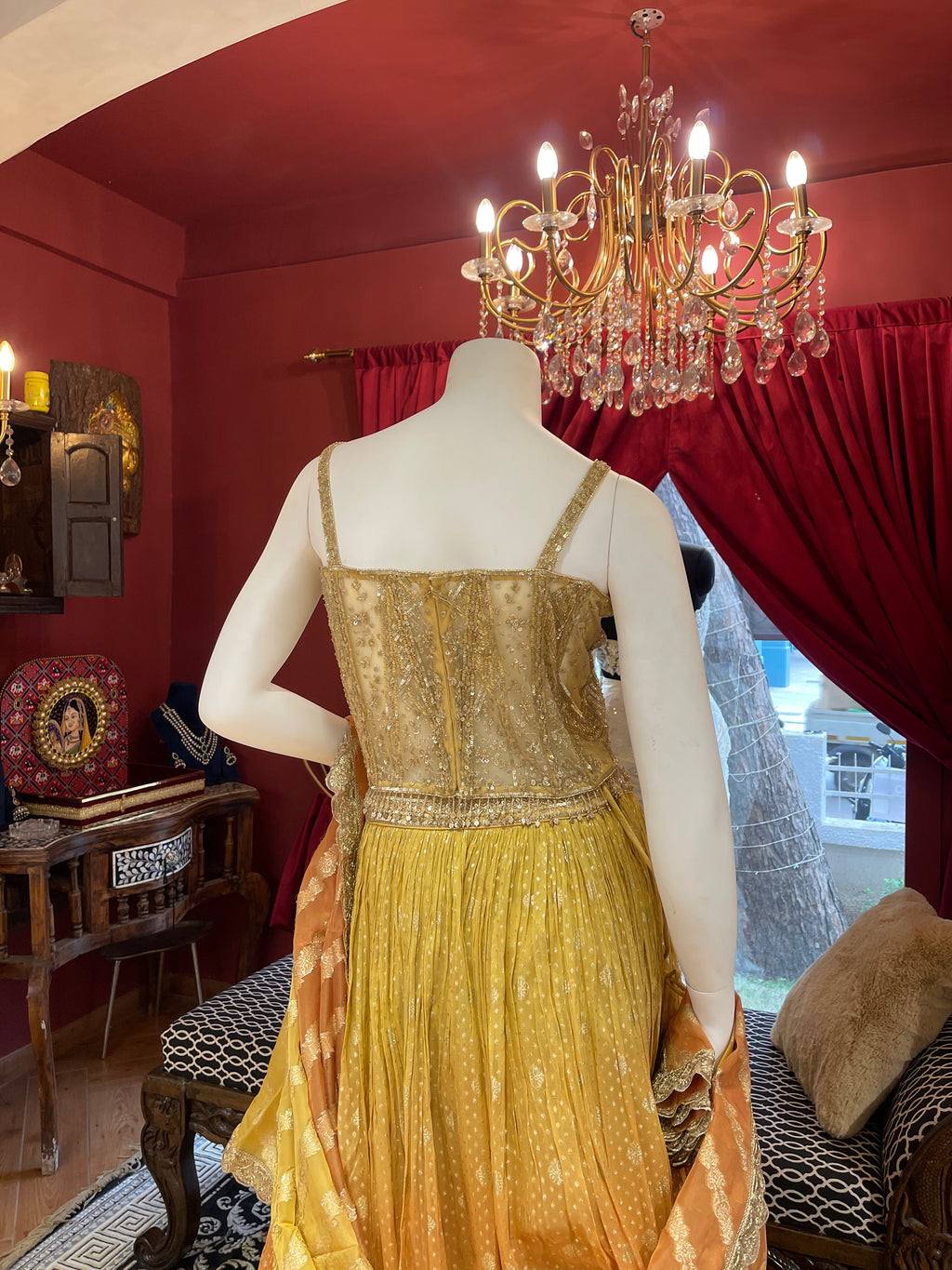 Haldi Ombre Lehenga Set