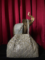 Silver Purse with Gold and Tonal Sequin Work