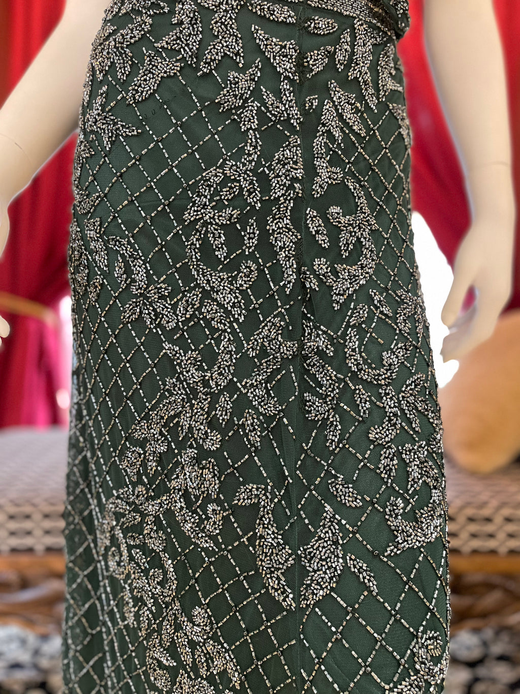Green Sheer Sequin Set