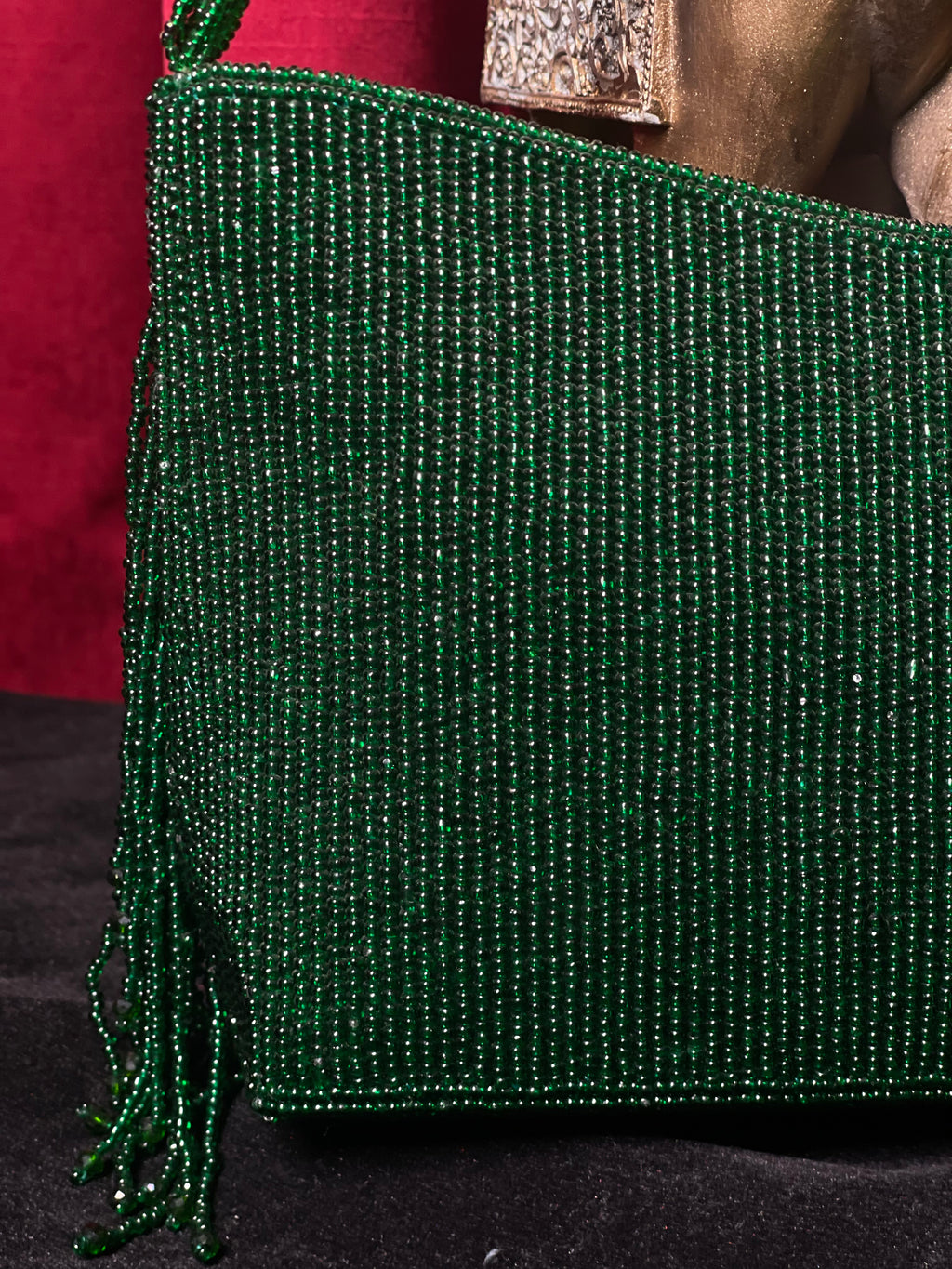 Green Beaded Purse