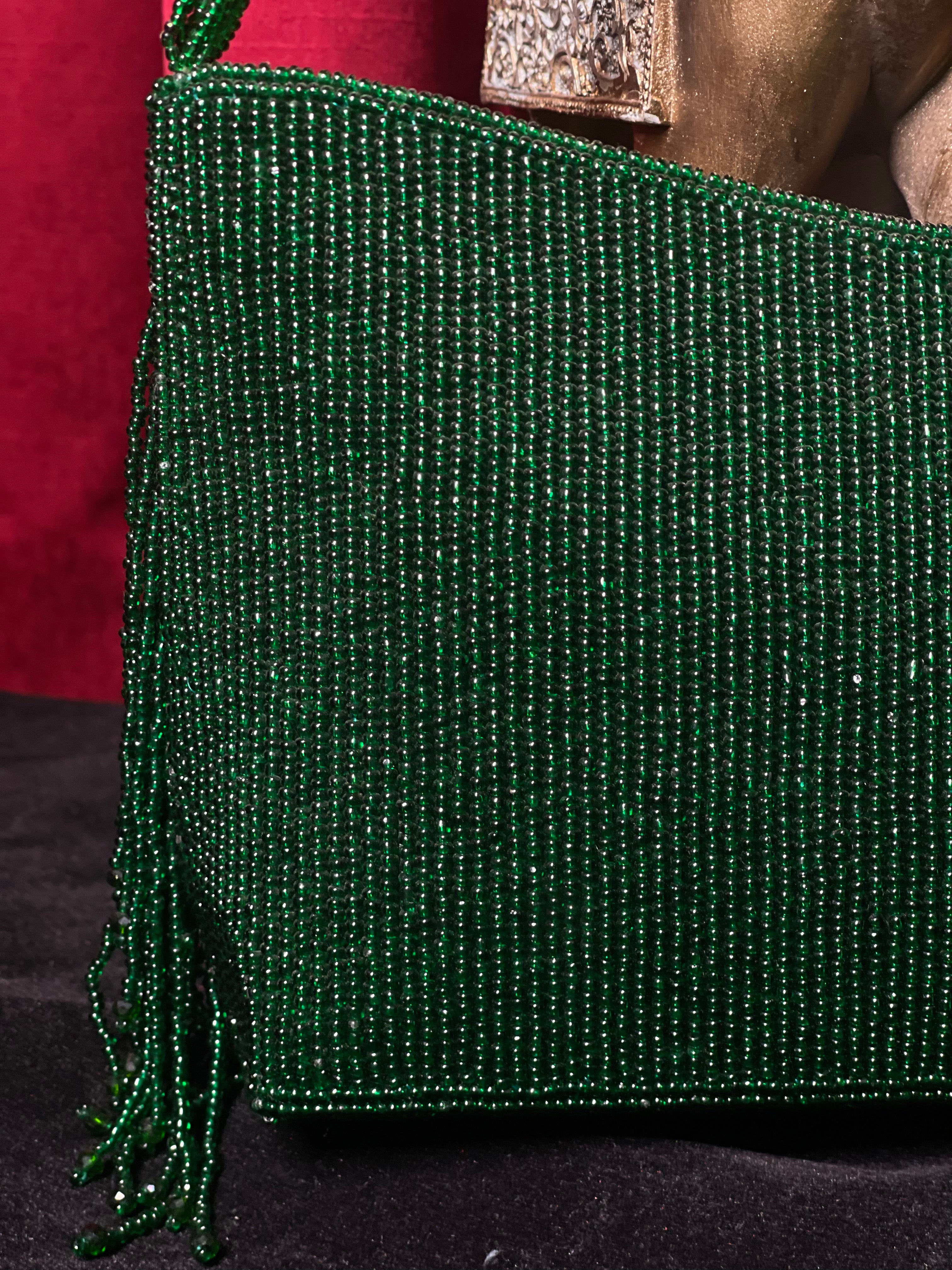 Green Beaded Purse