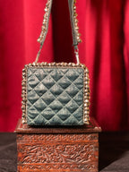 Green Box Purse With Ghungroos