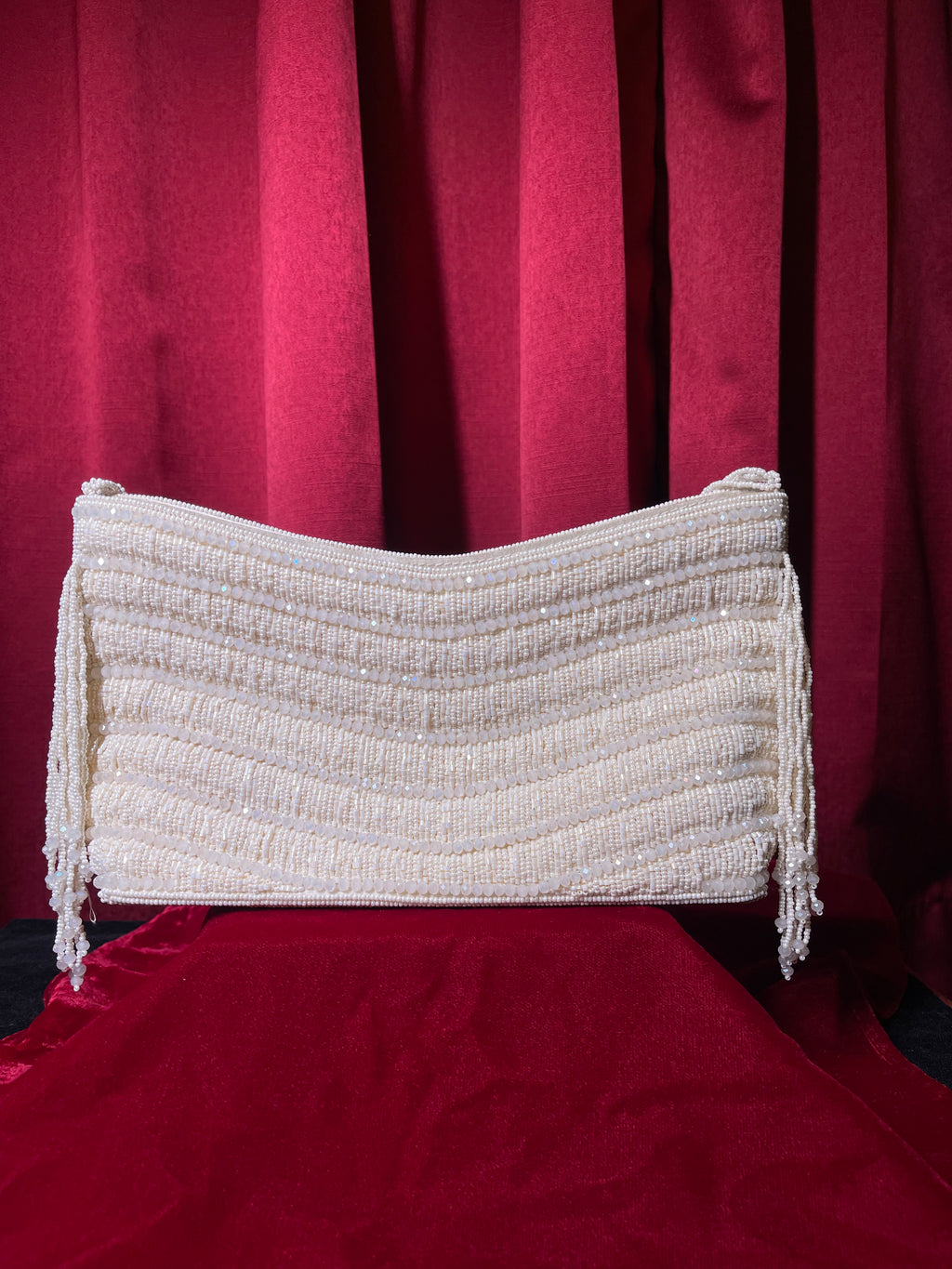 White Beaded Purse