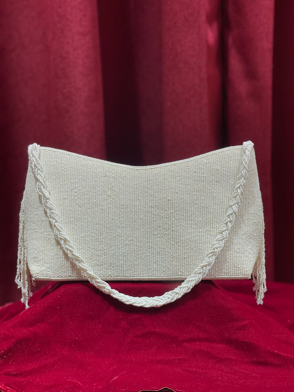 White Beaded Purse