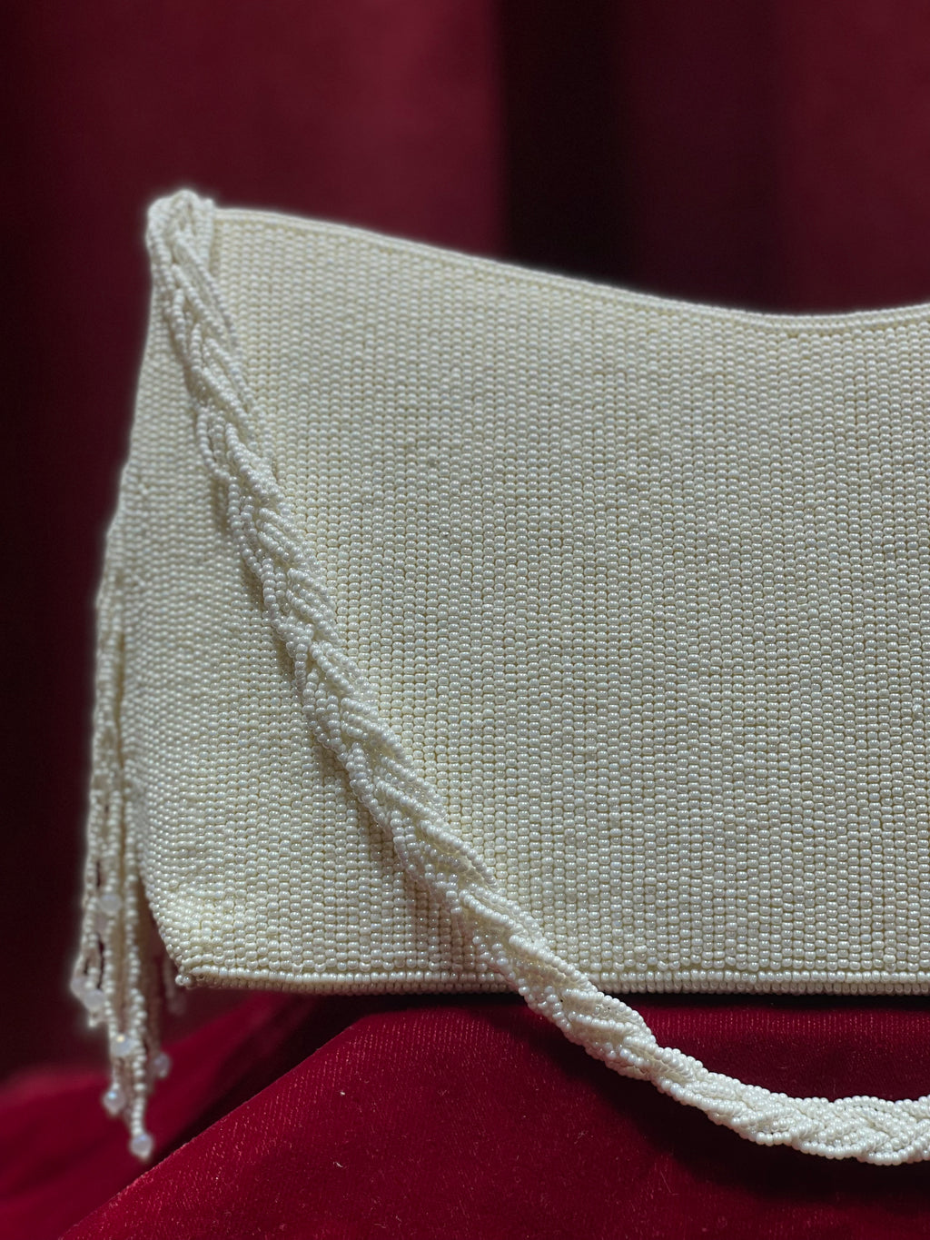 White Beaded Purse