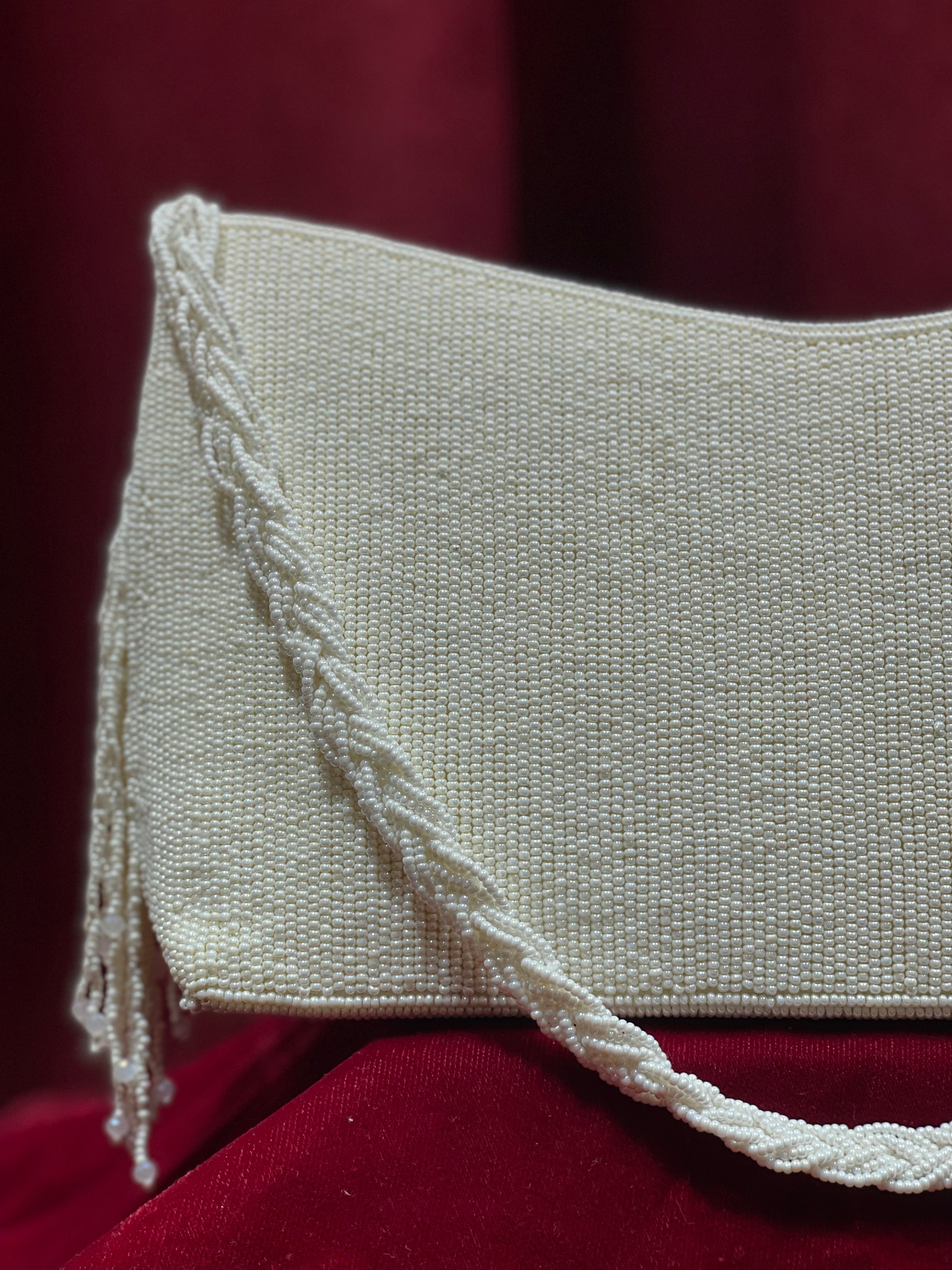 White Beaded Purse