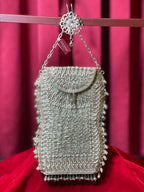 Oxidized Waist Purse With Ghungroo