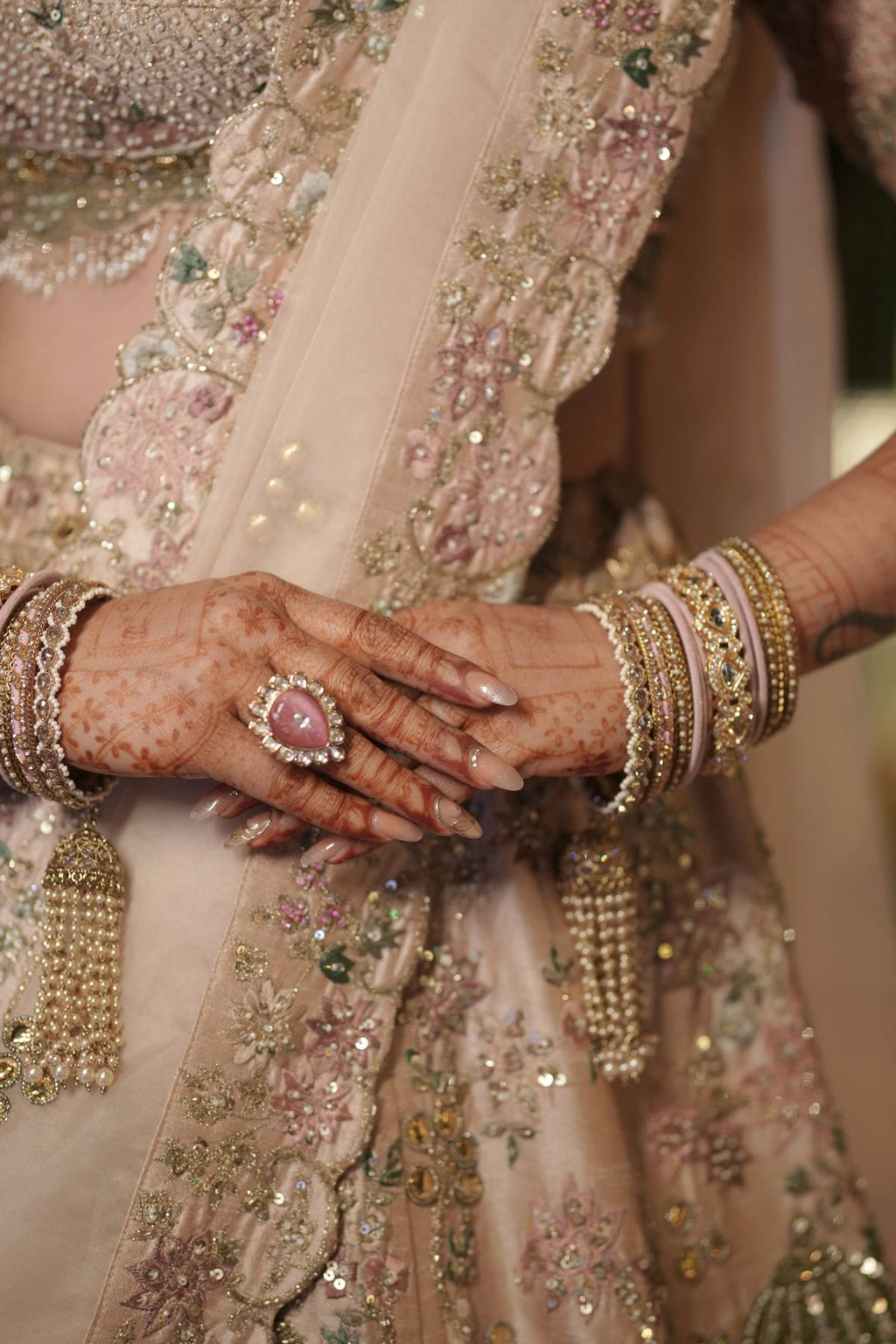 Blush Pink Prajakta Koli Bridal