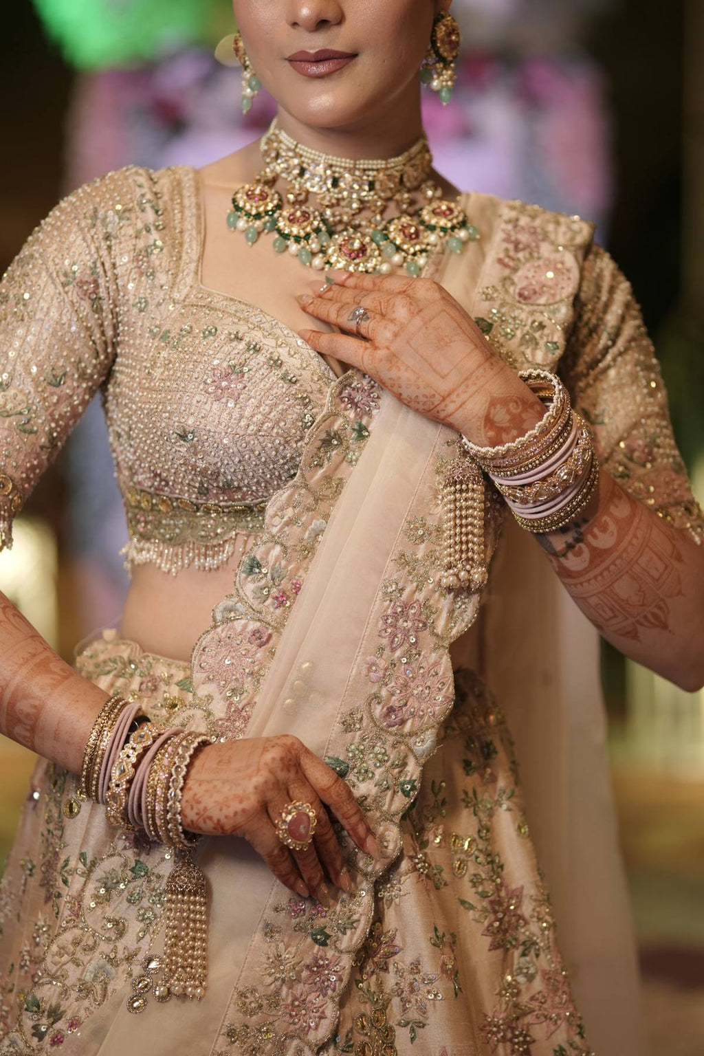 Blush Pink Prajakta Koli Bridal