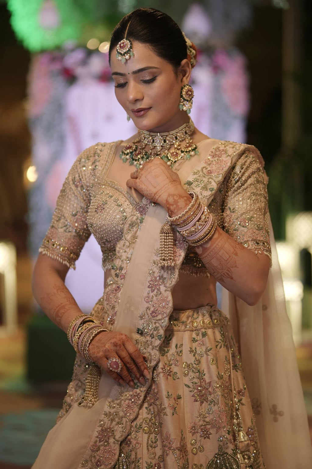 Blush Pink Prajakta Koli Bridal