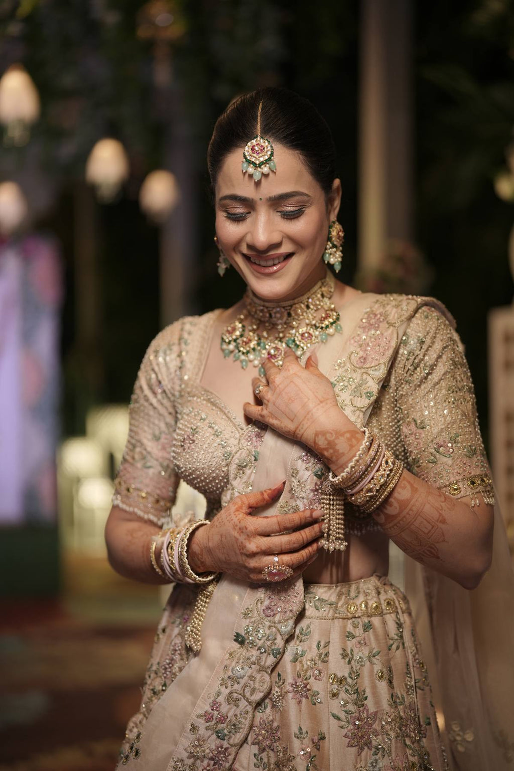 Blush Pink Prajakta Koli Bridal