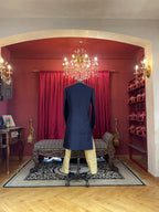Navy Blue Jodhpuri With Golden Work