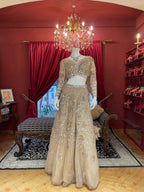 Champagne Embroidered Lehenga Set