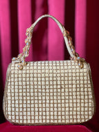 Golden Beaded Tassels Clutch