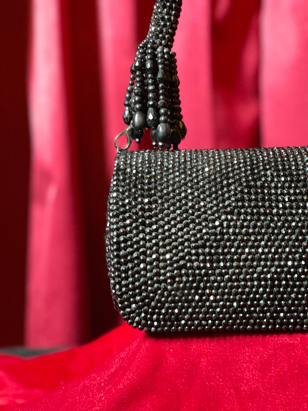 Black Stone Work Purse
