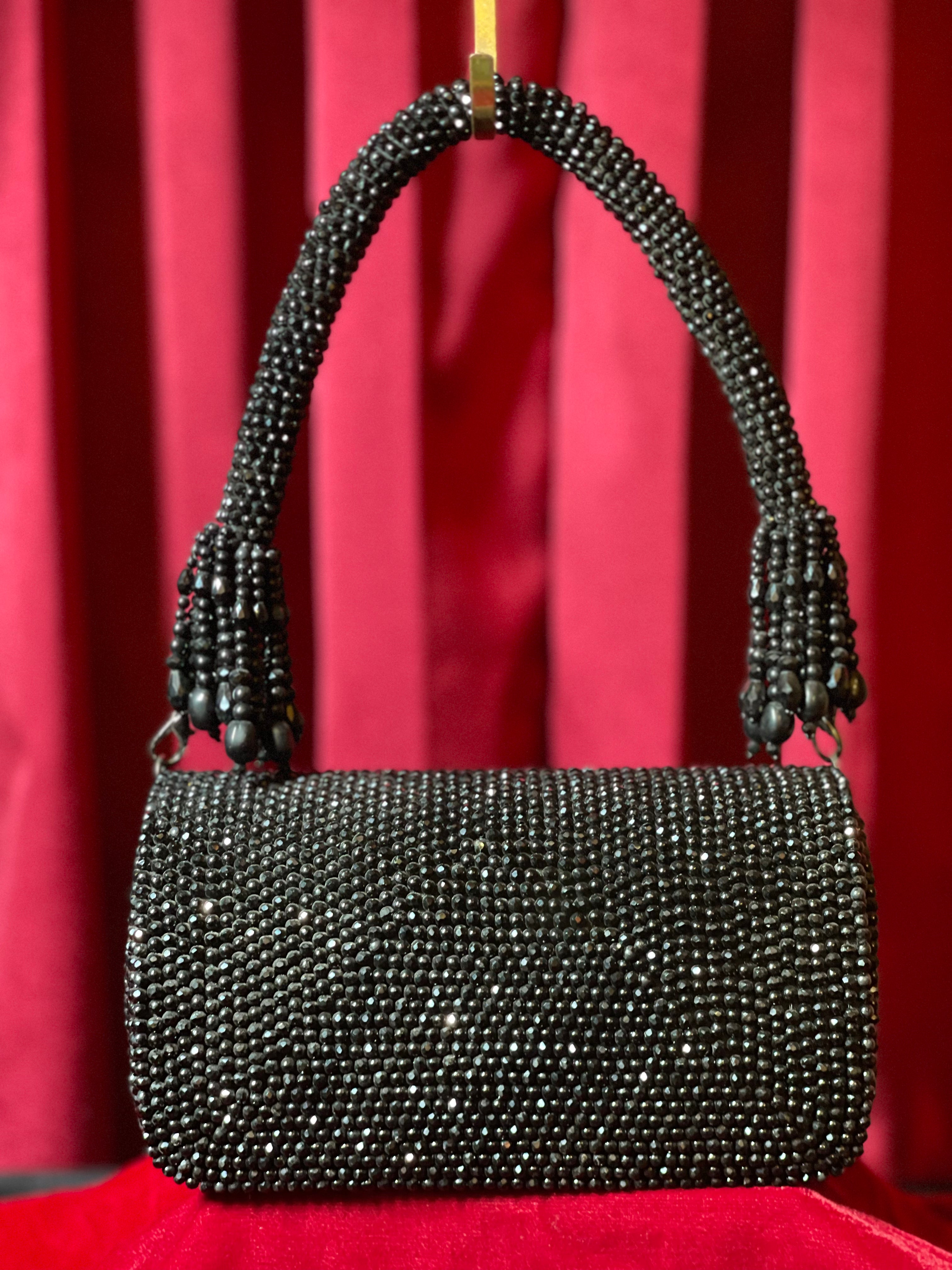 Black Stone Work Purse