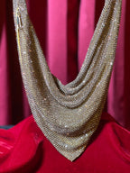 Golden Rhinestone Embellished Bag