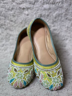 Parrot Green With Moti Work