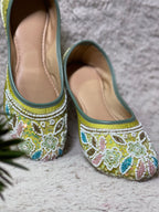 Parrot Green With Moti Work