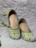 Parrot Green With Moti Work