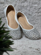 Ivory Base With Tonal Work Jutti