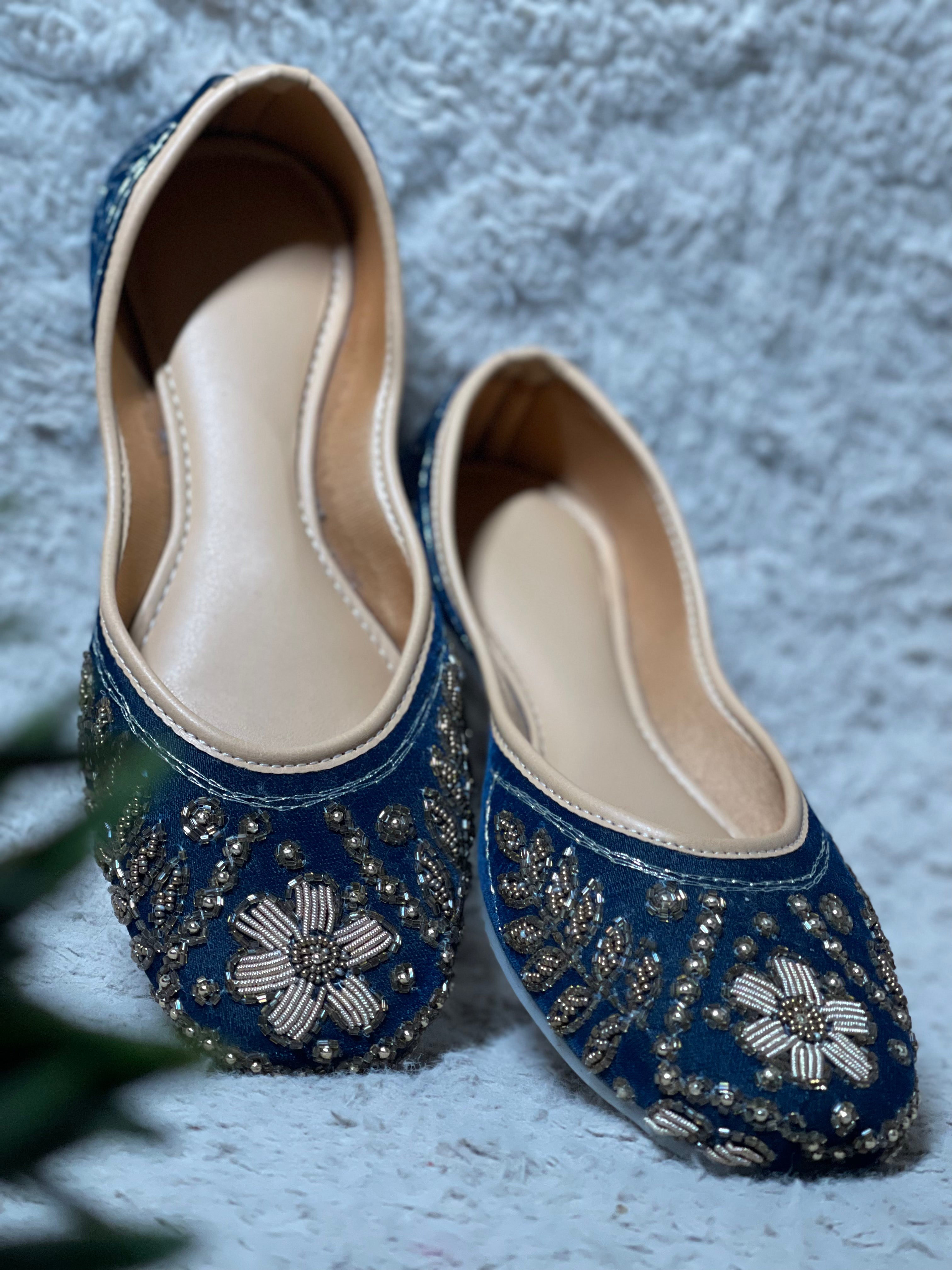 Royal Blue With Golden Work