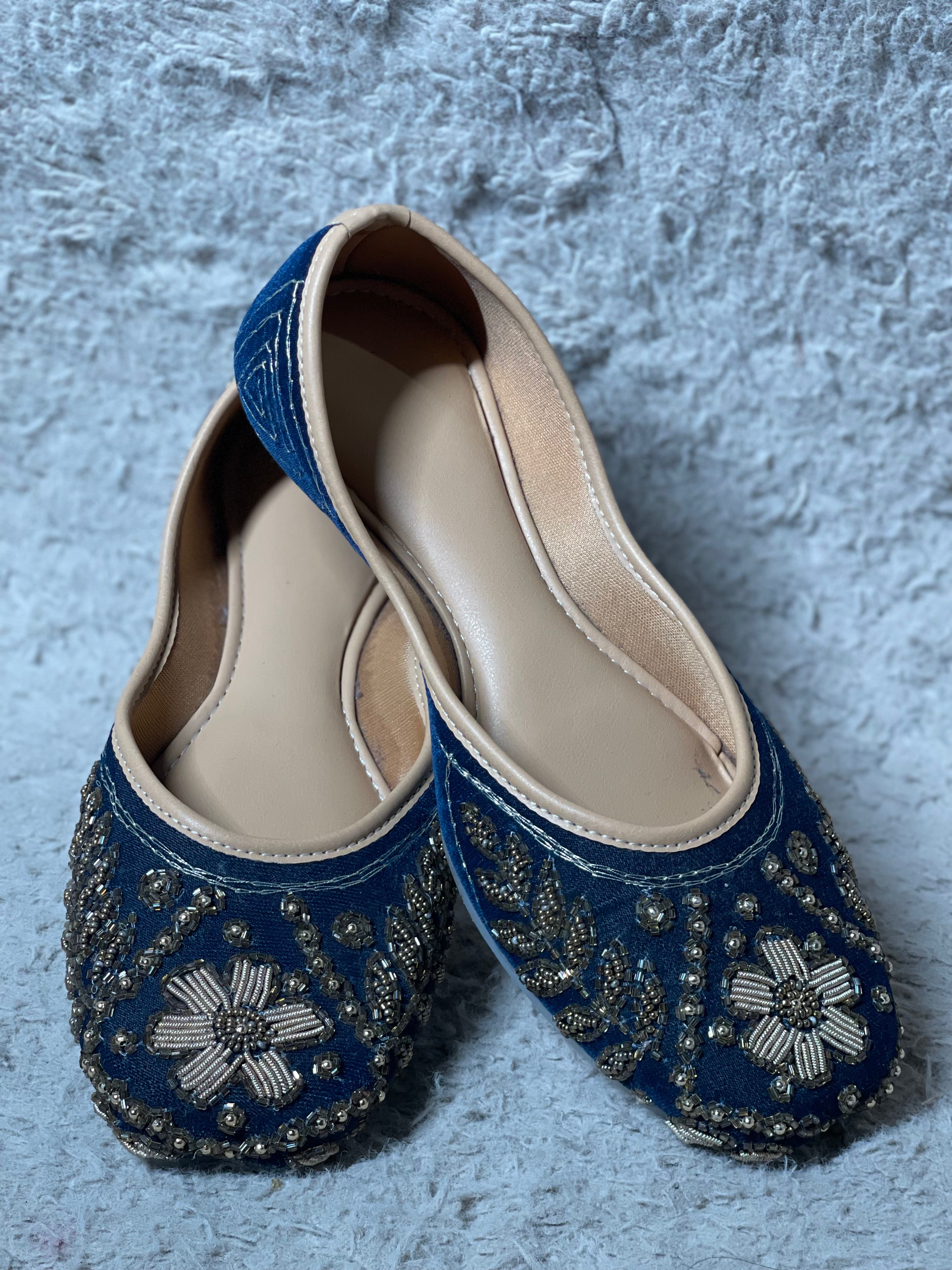 Royal Blue With Golden Work